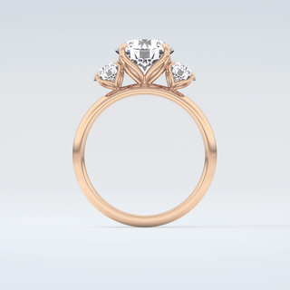 1.5 CT Round Cut Three Stone Moissanite Engagement Ring 8