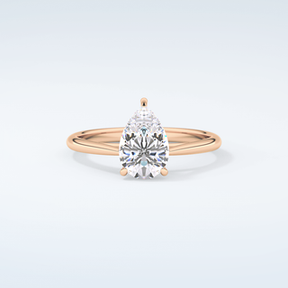 2.0 CT Pear Cut Solitaire Moissanite Engagement Ring 7
