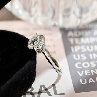 Stunning 2.0 CT Round Moissanite Engagement Ring with Hidden Halo Design 8