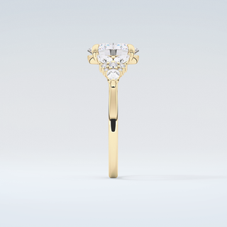 2.0 CT Oval Cut Cluster Moissanite Engagement Ring 5