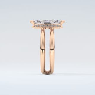 2.0 CT Marquise Cut Double Shank Style Moissanite Engagement Ring 11