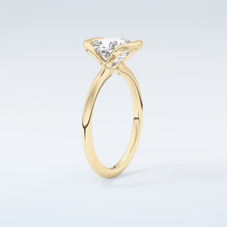 2.0 CT Cushion Cut Half Bezel Moissanite Engagement Ring 6