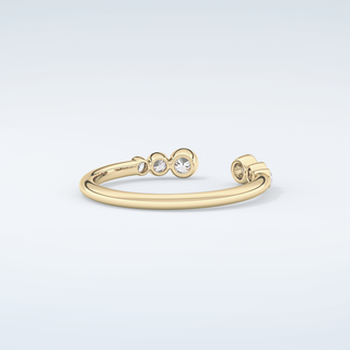 0.22 TCW Round Shaped Moissanite Wedding Band 3