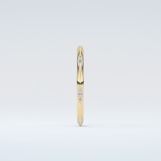 0.09 TCW Round Shaped Moissanite Wedding Band 5