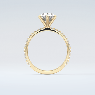 2.0 CT Oval Cut Pave Moissanite Engagement Ring 2