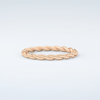 Sleek Simplicity Twisted Shank Wedding Band 9