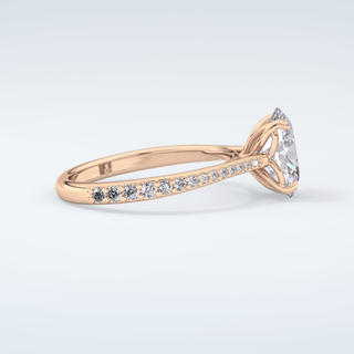 1.5 CT Oval Cut Pave Style Moissanite Engagement Ring 10