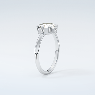 1.5 CT Rose Cut Solitaire Style Moissanite Engagement Ring 18