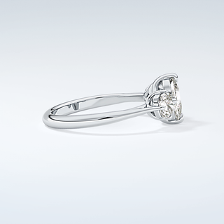 2.0 CT Cushion Cut Three Stone Moissanite Engagement Ring 16