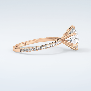 2.0 CT Round Cut Pave Moissanite Engagement Ring 10