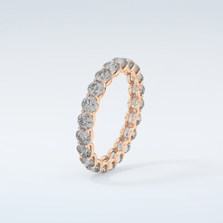 2.1 TCW Round Shaped Moissanite Wedding Band 12