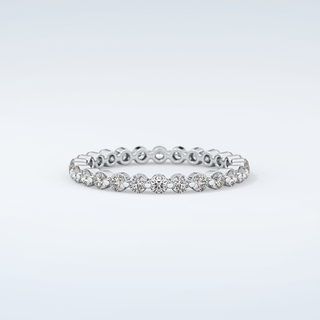 0.69 TCW Round Shaped Diamond Eternity Moissanite Wedding Band 16