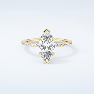 1.5 CT Marquise Cut Pave Moissanite Engagement Ring 1