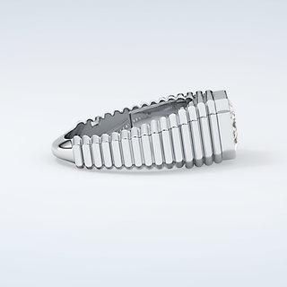 1.5 CT Emerald Cut Solitaire Bezel Moissanite Engagement Ring 16