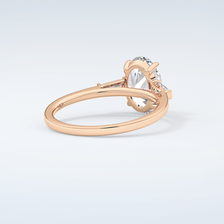 2.0 CT Oval Cut Three Stone Moissanite Engagement Ring 9