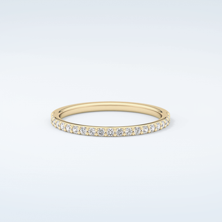 0.18 TCW Round Shaped Moissanite Wedding Band 1