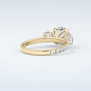 1.5 CT Round Cut Three Stone Moissanite Engagement Ring 3
