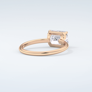 2.0 CT Emerald Cut Solitaire Moissanite Engagement Ring 9