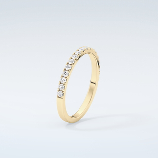 1.1 TCW Round Shaped Moissanite Wedding Band 6