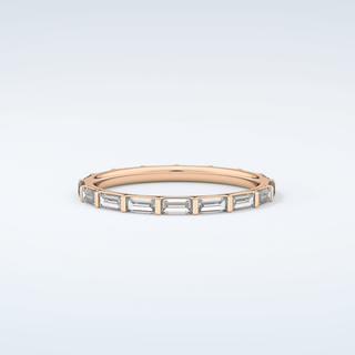 1.02 TCW Baguette Cut Moissanite Wedding Band 7