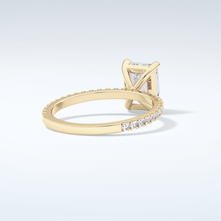 2.0 CT Radiant Cut Pave Moissanite Engagement Ring 3