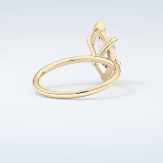 1.5 CT Marquise Cut Solitaire Moissanite Engagement Ring 3