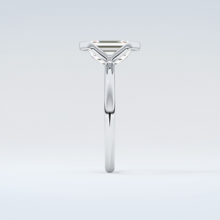 2.0 CT Emerald Cut Half Bezel Moissanite Engagement Ring 17