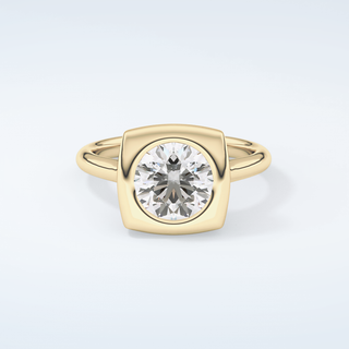 2.0 CT Round Cut Solitaire Bezel Moissanite Engagement Ring 1