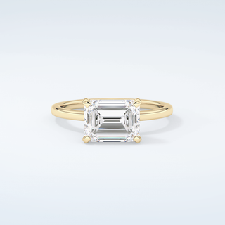 2.0 CT Emerald Cut Solitaire Moissanite Engagement Ring 1