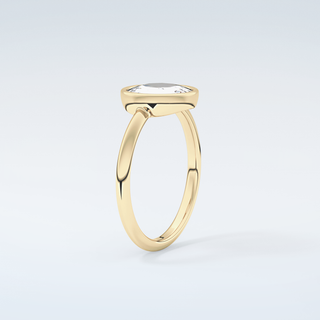 1.0 CT Rose Cut Bezel Style Moissanite Engagement Ring 6