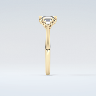 2.0 CT Asscher Cut Three Stone Moissanite Engagement Ring 5