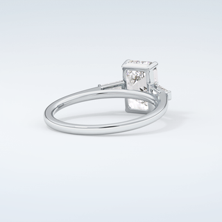 2.0 CT Emerald Cut Three Stone Moissanite Engagement Ring 15