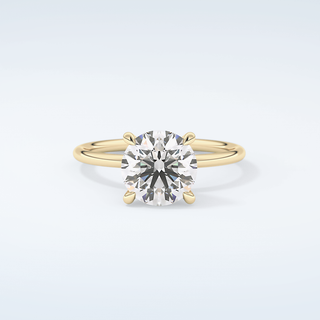 2.0 CT Round Cut Solitaire Moissanite Engagement Ring 1