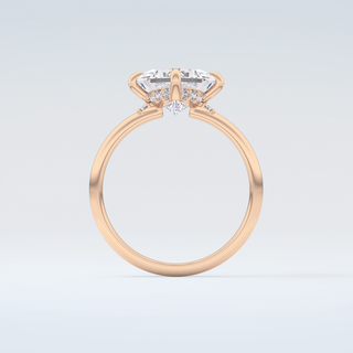 2.0 CT  Princess Cut Hidden Halo Moissanite Engagement Ring 8