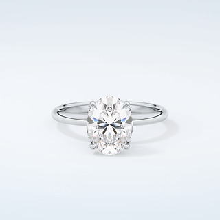 1.5 CT Oval Cut Solitaire Moissanite Engagement Ring 13