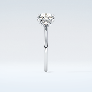 2.0 CT Cushion Cut Hidden Halo Moissanite Engagement Ring 17