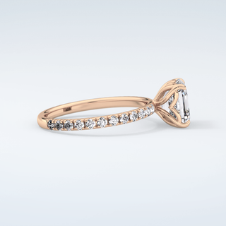 1.5 CT Asscher Cut Pave Moissanite Engagement Ring 10