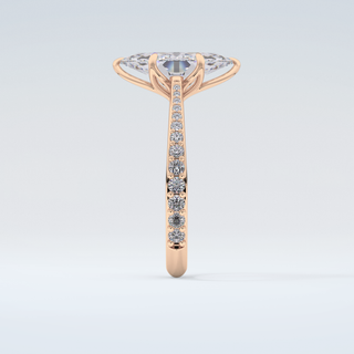 1.5 CT Marquise Cut Pave Style Moissanite Engagement Ring 11