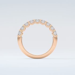 1.8 TCW Emerald Shaped Moissanite Wedding Band 8