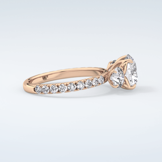 1.5 CT Round Cut Three Stone Moissanite Engagement Ring 10