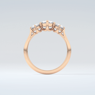 2.0 CT Cushion Cut Three Stone Moissanite Engagement Ring 8