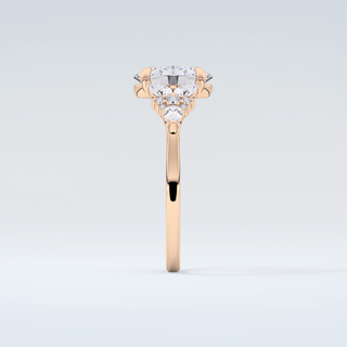 2.0 CT Oval Cut Cluster Moissanite Engagement Ring 11