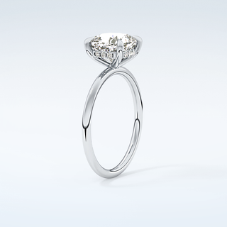 2.0 CT Cushion Cut Hidden Halo Moissanite Engagement Ring 18