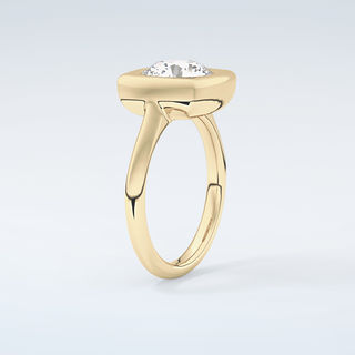 2.0 CT Round Cut Solitaire Bezel Moissanite Engagement Ring 6