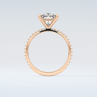 2.0 CT Princess Cut Pave Moissanite Engagement Ring 8