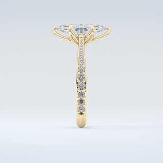 1.5 CT Marquise Cut Pave Style Moissanite Engagement Ring 5