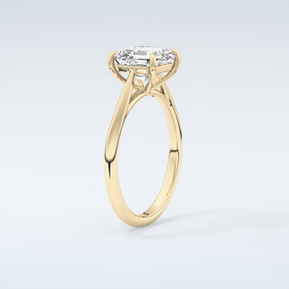 2.0 CT Asscher Cut Solitaire Moissanite Engagement Ring 6