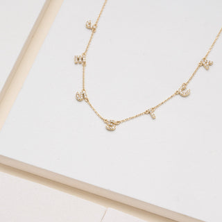 1.0 CT Round Bezel Solitaire Lab Grown Diamond Necklace