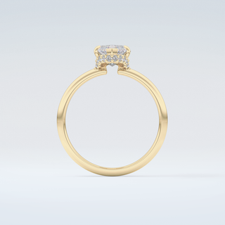 2.0 CT Marquise Cut Hidden Halo  Moissanite Engagement Ring 2