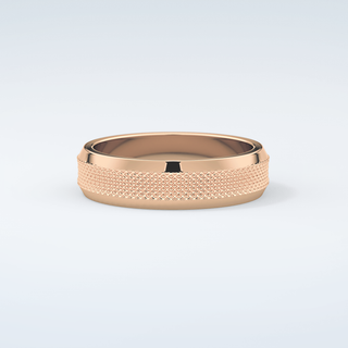 Textured Moissanite Wedding Band 10